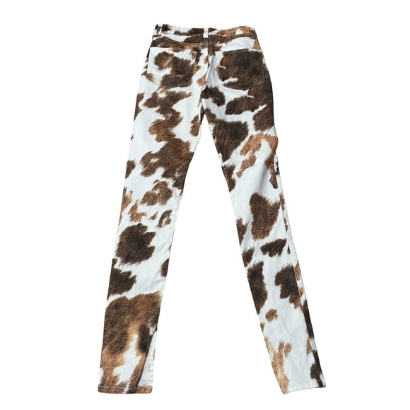 WeWoreWhat Women's Slim Cow Print Split Cuff Pants Size 26 - 27 x 33 Measured - Picture 2 of 6